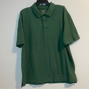 LL Bean Traditional Fit Polo Green XL
